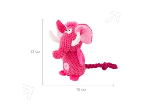 Mr.Kranch / Игрушка Мистер Кранч для собак Слон розовая