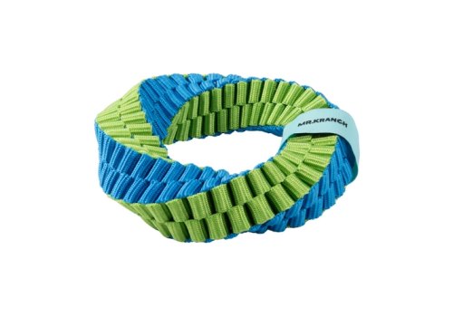 Mr.Kranch / Игрушка Мистер Кранч для собак Плетеное кольцо-спираль зеленая