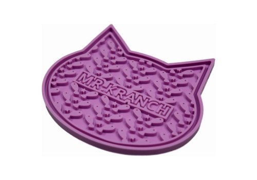 Mr.Kranch / Лизательный коврик Мистер Кранч для животных для Медленного поедания Силиконовый на присосках Фиолетовый