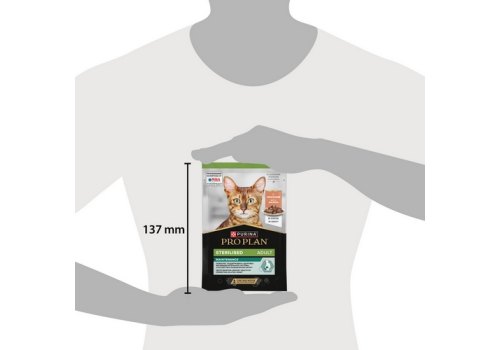 PRO PLAN Sterilised MAINTENANCE / Влажный корм Паучи ПРО ПЛАН (Поддержание естественной защиты организма) для взрослых стерилизованных кошек с лососем в соусе (цена за упаковку)