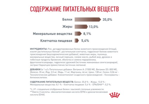 Royal Canin Gastrointestinal Moderate Calorie GIM35 / Ветеринарный сухой корм Роял Канин Гастроинтестинал Модерэйт Калори для кошек Нарушения пищеварения Низкокалорийный