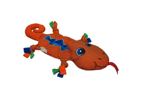 Mr.Kranch / Игрушка Мистер Кранч для собак Ящерка плюшевая с пищалкой оранжевая