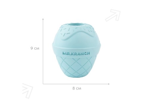 Mr.Kranch / Игрушка Мистер Кранч для собак Мороженое с ароматом курицы голубая