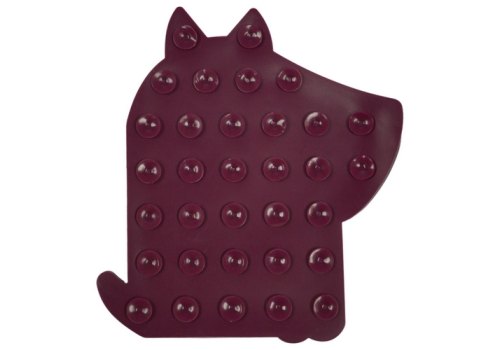 Mr.Kranch / Лизательный коврик Мистер Кранч для животных для Медленного поедания Силиконовый на присосках бордовый