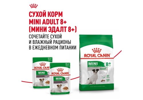 Royal Canin Mini Ageing 12+ / Влажный корм (Паучи) Роял Канин Мини Эйджинг для Пожилых собак Мелких пород весом до 10 кг старше 12 лет (Цена за упаковку)