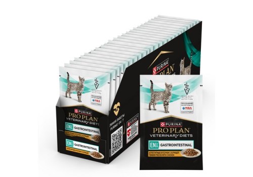 PRO PLAN VETERINARY DIETS EN ST\OX GASTROINTESTINAL / Лечебный Влажный корм Паучи ПРО ПЛАН Ветеринарная диета при расстройствах пищеварения с Курицей (цена за упаковку)