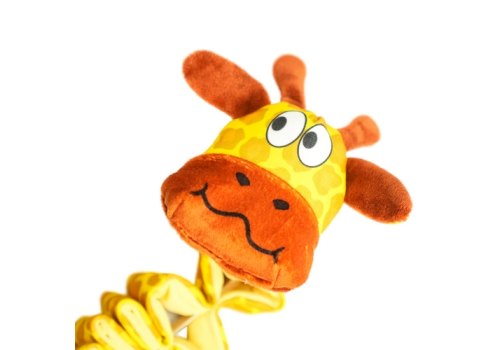 Mr.Kranch / Игрушка Мистер Кранч для собак Жираф с карманом под лакомство желтая