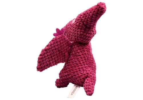 Mr.Kranch / Игрушка Мистер Кранч для собак Птерозавр плюшевая с пищалкой бордовая