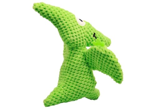 Mr.Kranch / Игрушка Мистер Кранч для собак Птерозавр плюшевая с пищалкой зеленая