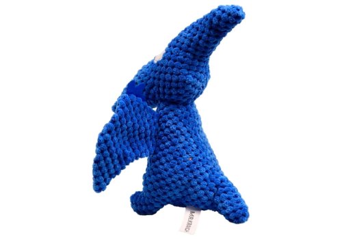 Mr.Kranch / Игрушка Мистер Кранч для собак Птерозавр плюшевая с пищалкой голубая