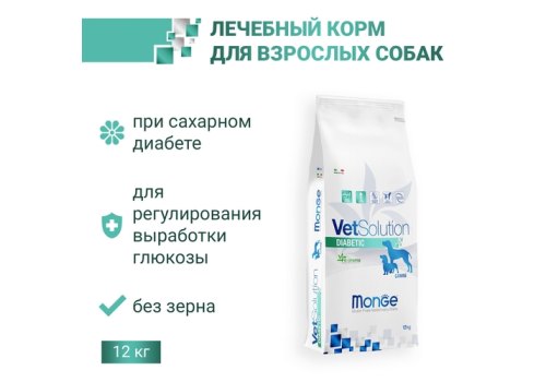 Monge VetSolution Dog Diabetic / Ветеринарная диета Монж Диабетик для собак при сахарном диабете СРОК: 10.07.2025г.