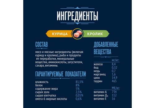 FELIX ВКУСНЫЙ ПАШТЕТ / Влажный корм Паучи Феликс Вкусный паштет для взрослых кошек с курицей и кроликом (цена за упаковку)