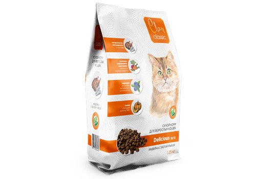 Clan Classic Delicious 32-15 / Сухой корм Клан для взрослых кошек Индейка и Белая рыба Clan Classic Delicious 32-15 / Сухой корм Клан для взрослых кошек Индейка и Белая рыба