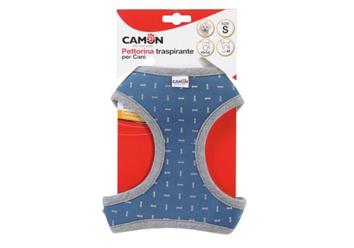 Camon Pettorina Traspirante / Шлейка Камон для собак со светоотражающим рисунком Синяя Camon Pettorina Traspirante / Шлейка Камон для собак со светоотражающим рисунком Синяя