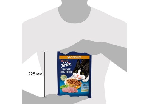 FELIX МЯСНОЕ ОБЪЕДЕНИЕ / Сухой корм Пурина Феликс Мясное объедение для взрослых кошек с курицей