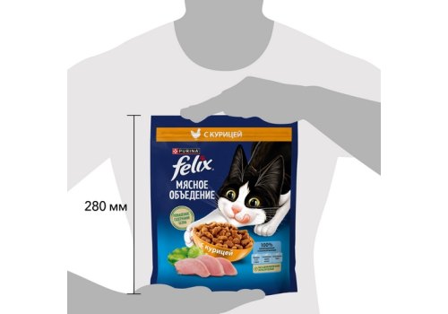 FELIX МЯСНОЕ ОБЪЕДЕНИЕ / Сухой корм Пурина Феликс Мясное объедение для взрослых кошек с курицей