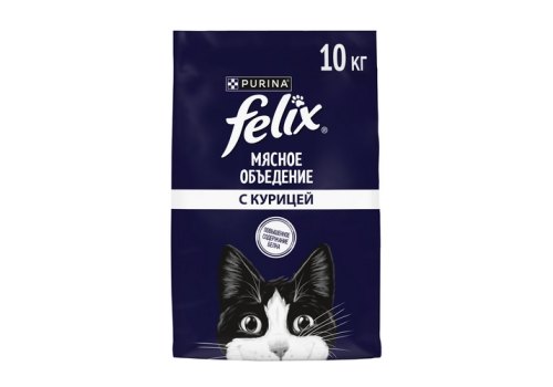 FELIX МЯСНОЕ ОБЪЕДЕНИЕ / Сухой корм Пурина Феликс Мясное объедение для взрослых кошек с курицей FELIX МЯСНОЕ ОБЪЕДЕНИЕ / Сухой корм Пурина Феликс Мясное объедение для взрослых кошек с курицей