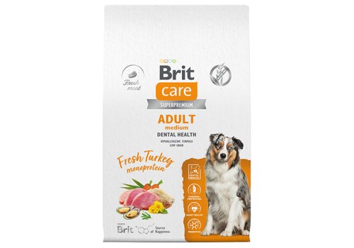Brit Care Adult Medium Dental Health Turkey / Сухой корм Брит для взрослых собак Средних пород Здоровые зубы Индейка Brit Care Adult Medium Dental Health Turkey / Сухой корм Брит для взрослых собак Средних пород Здоровые зубы Индейка