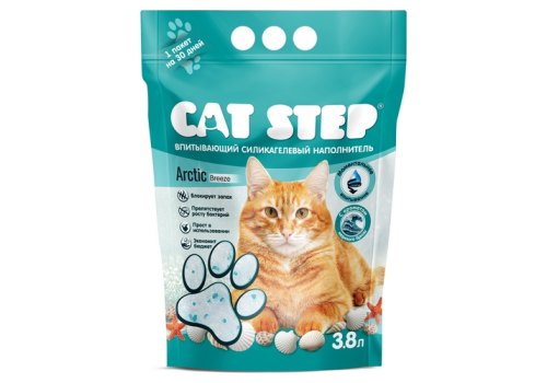 Cat Step Arctic Breeze / Силикагелевый наполнитель Кэт Степ для кошачьего туалета Арктический бриз Cat Step Arctic Breeze / Силикагелевый наполнитель Кэт Степ для кошачьего туалета Арктический бриз