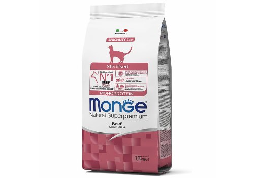 Monge Cat Monoprotein Sterilised Beef / Сухой корм Монж Монопротеиновый для Стерилизованных кошек Говядина