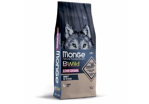 Monge Dog BWild Low Grain Adult All Breeds Goose / Сухой Низкозерновой корм Монж Бивайлд для взрослых собак всех пород мясо Гуся