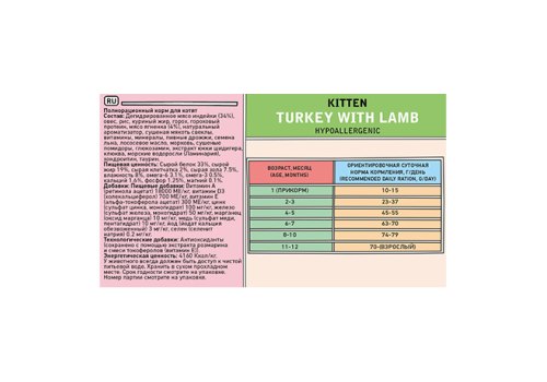 Zillii Kitten Turkey with Lamb / Сухой корм Зилли для Котят Индейка с Ягненком