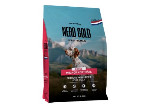Nero Gold / Сухой корм Неро Голд для активных собак и щенков всех пород Мясной коктейль Nero Gold / Сухой корм Неро Голд для активных собак и щенков всех пород Мясной коктейль