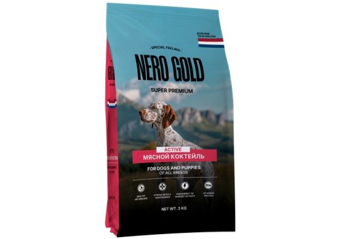 Nero Gold / Сухой корм Неро Голд для активных собак и щенков всех пород Мясной коктейль Nero Gold / Сухой корм Неро Голд для активных собак и щенков всех пород Мясной коктейль