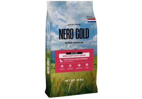 Nero Gold / Сухой корм Неро Голд для активных собак и щенков всех пород Мясной коктейль Nero Gold / Сухой корм Неро Голд для активных собак и щенков всех пород Мясной коктейль