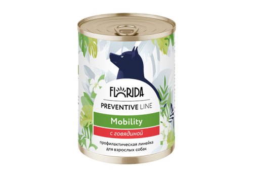 Florida Preventive Line Mobility / Влажный корм Консервы Флорида для собак Профилактика болезней Опорно-двигательного аппарата с Говядиной (цена за упаковку) Florida Preventive Line Mobility / Влажный корм Консервы Флорида для собак Профилактика болезней Опорно-двигательного аппарата с Говядиной (цена за упаковку)