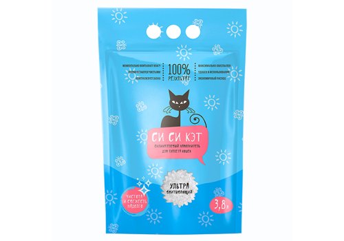 СиСиКэт / Наполнитель для кошачьего туалета Ультра Впитывающий Силикагелевый СиСиКэт / Наполнитель для кошачьего туалета Ультра Впитывающий Силикагелевый