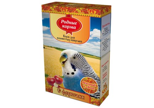 Родные Корма / Корм с Фруктами для Волнистых попугаев Родные Корма / Корм с Фруктами для Волнистых попугаев