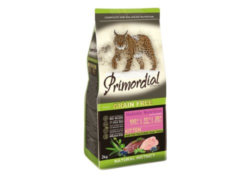 Primordial Kitten Grain Free Holistic / Сухой корм Примордиал Беззерновой для Котят Утка Индейка Primordial Kitten Grain Free Holistic / Сухой корм Примордиал Беззерновой для Котят Утка Индейка