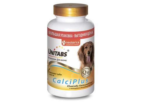 Unitabs CalciPlus с Q10 / Витаминно-минеральный комплекс Юнитабс для собак Кальций, Фосфор, витамин Д Unitabs CalciPlus с Q10 / Витаминно-минеральный комплекс Юнитабс для собак Кальций, Фосфор, витамин Д