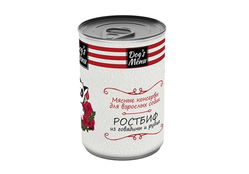 Dogs Menu / Консервы Догс Меню для взрослых собак Ростбиф из Говядины и рубца (цена за упаковку) Dogs Menu / Консервы Догс Меню для взрослых собак Ростбиф из Говядины и рубца (цена за упаковку)