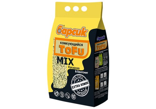 Барсик Tofu Mix / Наполнитель для кошачьего туалета Кукуруза бентонит комкующийся Барсик Tofu Mix / Наполнитель для кошачьего туалета Кукуруза бентонит комкующийся