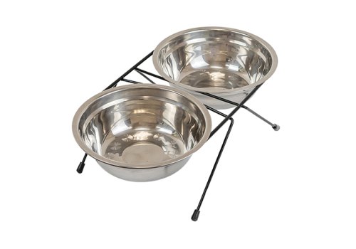 Homepet / Миска Хоумпет для домашних животных Металлическая двойная на подставке Homepet / Миска Хоумпет для домашних животных Металлическая двойная на подставке