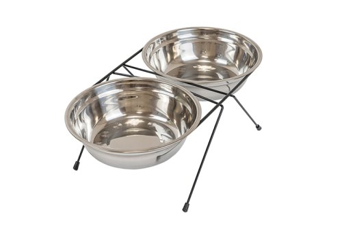 Homepet / Миска Хоумпет для домашних животных Металлическая двойная на подставке Homepet / Миска Хоумпет для домашних животных Металлическая двойная на подставке