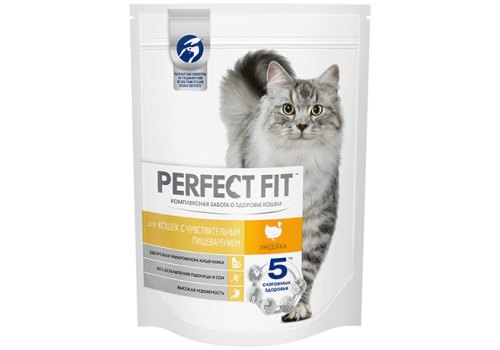 Perfect Fit Sensitive / Сухой корм Перфект Фит для чувствительных кошек Индейка Perfect Fit Sensitive / Сухой корм Перфект Фит для чувствительных кошек Индейка