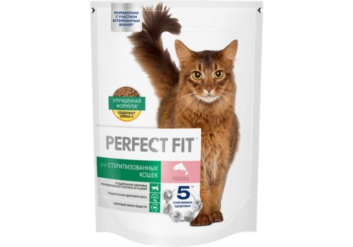 Perfect Fit Sterile / Сухой корм Перфект Фит для кастрированных котов и стерилизованных кошек Лосось Perfect Fit Sterile / Сухой корм Перфект Фит для кастрированных котов и стерилизованных кошек Лосось