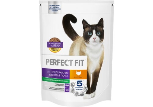 Perfect Fit Kidney Health / Сухой корм Перфект Фит для кошек для Поддержания здоровья почек Индейка Perfect Fit Kidney Health / Сухой корм Перфект Фит для кошек для Поддержания здоровья почек Индейка