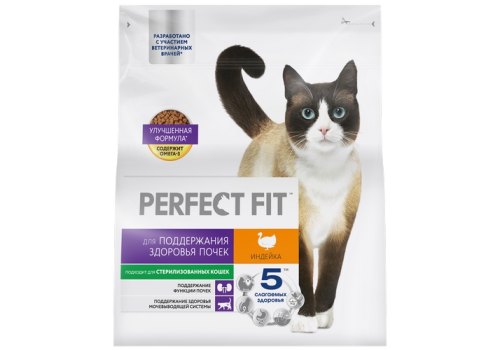 Perfect Fit Kidney Health / Сухой корм Перфект Фит для кошек для Поддержания здоровья почек Индейка Perfect Fit Kidney Health / Сухой корм Перфект Фит для кошек для Поддержания здоровья почек Индейка