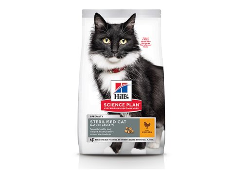 Hills Science Plan Sterilised Mature Adult 7+ / Сухой корм Хиллс для Пожилых Стерилизованных кошек старше 7 лет Курица Hills Science Plan Sterilised Mature Adult 7+ / Сухой корм Хиллс для Пожилых Стерилизованных кошек старше 7 лет Курица