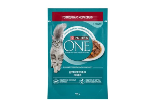 PURINA ONE ADULT / Влажный корм Паучи Пурина УАН для взрослых кошек с говядиной (цена за упаковку) PURINA ONE ADULT / Влажный корм Паучи Пурина УАН для взрослых кошек с говядиной (цена за упаковку)