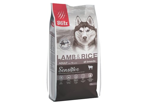 Blitz Sensitive Adult All Breeds Lamb & Rice / Сухой корм Блиц для взрослых собак всех пород Ягненок рис Blitz Sensitive Adult All Breeds Lamb & Rice / Сухой корм Блиц для взрослых собак всех пород Ягненок рис