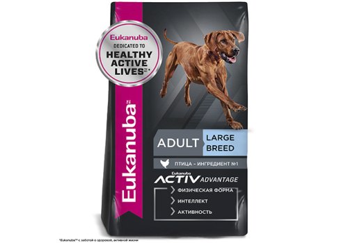 Eukanuba Adult Large Breed / Сухой корм Эукануба для взрослых собак Крупных пород с Курицей Eukanuba Adult Large Breed / Сухой корм Эукануба для взрослых собак Крупных пород с Курицей
