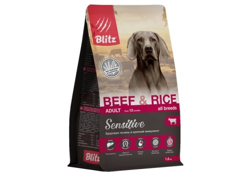 Blitz Sensitive Adult All Breeds Beef & Rice / Сухой корм Блиц для взрослых собак всех пород Говядина рис Blitz Sensitive Adult All Breeds Beef & Rice / Сухой корм Блиц для взрослых собак всех пород Говядина рис