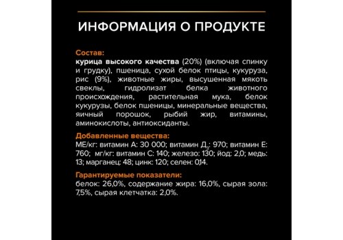 PRO PLAN OPTI BALANCE / Сухой корм ПРО ПЛАН для взрослых собак средних пород с курицей