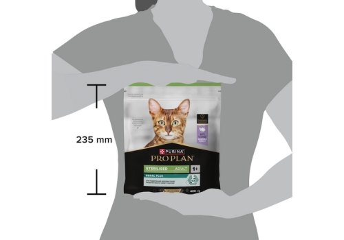 PRO PLAN STERILISED / Сухой корм ПРО ПЛАН для взрослых кошек для поддержания здоровья почек после стерилизации с индейкой