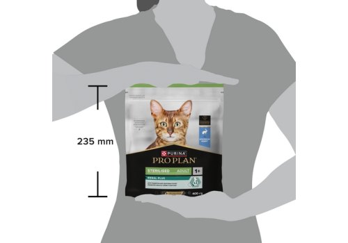 PRO PLAN STERILISED / Сухой корм ПРО ПЛАН для взрослых кошек для поддержания здоровья почек после стерилизации с кроликом